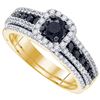 Image 1 : 1CT Diamond Bridal 14KT Ring Yellow Gold