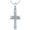 Image 1 : 0.05CT Diamond Cross 10KT Pendant White Gold