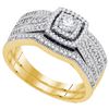 Image 1 : 0.50CT Diamond Bridal 10KT Ring Yellow Gold