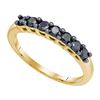 Image 1 : 0.50CT Diamond Anniversary 10KT Ring Yellow Gold