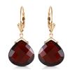 Image 1 : 17 ctw Garnet Earrings Jewelry 14KT Rose Gold