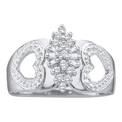 0.15CT Diamond Cluster 14KT Ring White Gold