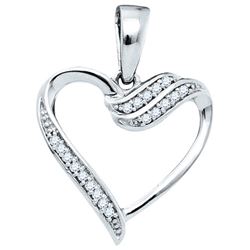 0.05CT Diamond Heart 10KT Pendant White Gold