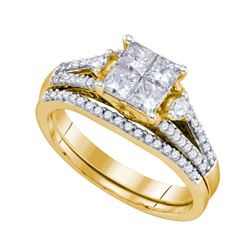 1.0CT Diamond Bridal 14KT Ring Yellow Gold