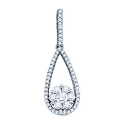 0.50CT Diamond Anniversary 10KT Pendant White Gold