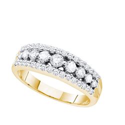 0.75CT Diamond Anniversary 14KT Ring Yellow Gold
