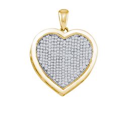 0.75CT Diamond Heart 10KT Pendant Yellow Gold