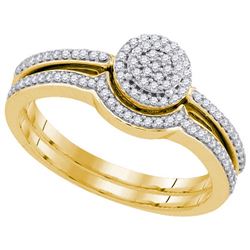 0.25CT Diamond Mirco-Pave 10KT Ring Yellow Gold