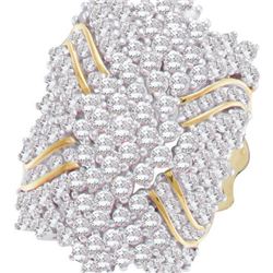 7CT Diamond Cluster 10KT Ring Yellow Gold