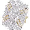 Image 1 : 7CT Diamond Cluster 10KT Ring Yellow Gold