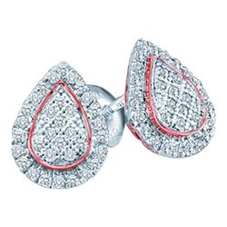0.20CT Diamond Micro-Pave 10KT Earrings 2Tone Gold