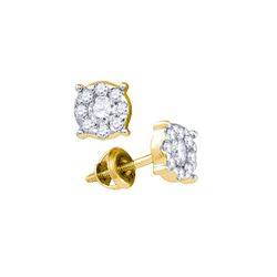 0.50CT Diamond Anniversary 14KT Earrings Yellow Gold