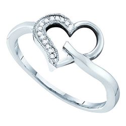 0.05CT Diamond Heart 10KT Ring White Gold