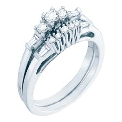 0.35CT Diamond Bridal 10KT Ring White Gold