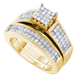 2.0CT Diamond Invisible 14KT Ring Yellow Gold
