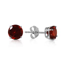 0.95 ctw Garnet Earrings Jewelry 14KT White Gold