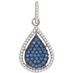 0.50CT Diamond Micro-Pave 10KT Pendant White Gold