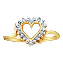 0.05CT Diamond Heart 10KT Ring Yellow Gold