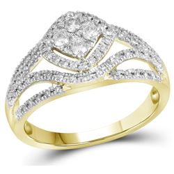 0.33CT Diamond Invisible 10KT Ring Yellow Gold