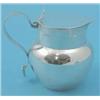 Image 1 : A George V bulbous silver lidded jug, with scroll handle, 1923. 16oz...