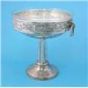 Image 1 : A WMF plated pedestal bowl, with cut glass line, 11.5ins....