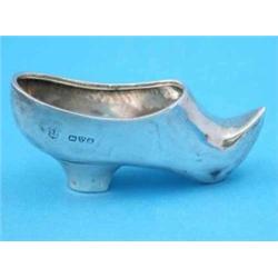 A George V novelty silver shoe pin cushion, Chester 1912, 3ins...