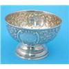 Image 1 : An Edwardian silver rose bowl, with repousse scroll decoration, Chester 1903...