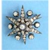 Image 1 : A Victorian gold and silver mounted diamond brooch/pendant, designed as a 6-pointed star...