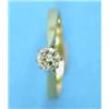 Image 1 : An 18ct gold solitaire diamond ring, the claw-set brilliant cut stone approximately .25cts...