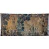 Image 1 : A late 17th century Flemish tapestry fragment, woven with Actaeon surprising Diana and her attend...