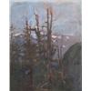 Image 1 : John da Costa (1876-1931) oil on board, Alpine Trees, 12 x 9.5 ins....