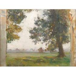 John da Costa (1876-1931) oil on canvas, Landscape seen through window, Cat 56, 14 x 18 ins....