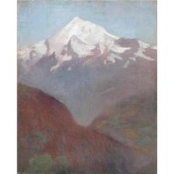 John da Costa (1876-1931) oil on board, Alpine Scene, 12 x 9.75 ins....