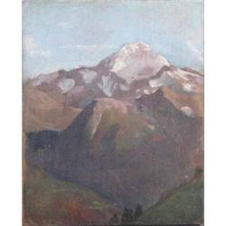 John da Costa (1876-1931) oil on board, Alpine Landscape, 12 x 9.75 ins....