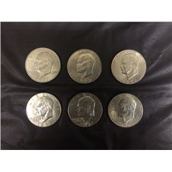 6 1970 USA SILVER DOLLARS