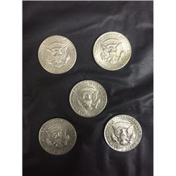 5 USA KENNEDY HALF DOLLARS