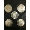 Image 1 : 5 CANADIAN SILVER DOLLARS 1960'S