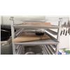 Image 2 : Eagle Aluminum Mobile Sheet Pan Rack (model OUR-1820-3-1X) - full height, open sides. For 18"X26"not