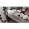 Image 2 : L-Shaped Stainless Prep Table w/Upper Tier Utility Shelf