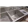 Image 3 : 3-Basin Elkay Stainless Steel Sink w/Drainboard (model SL3C20X20-2-24)