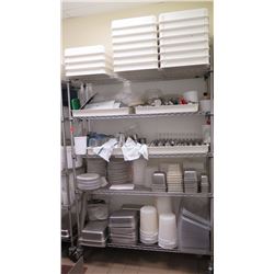 Qty 2 Wire Rolling Shelves- (Shelves Only Contents Not Included)