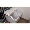 Image 1 : Qty 2 Rubber Made Food Storage Bins