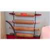 Image 2 : 4 Vintage Rolling Pins & 2 Metal Wall Plaques