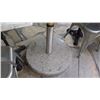 Image 2 : Square Lt Blue Canvas Patio Umbrella w/ Solid Stand, Solid Oak Frame, Pulley System, Granite Base
