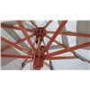 Image 2 : Square Lt Blue Canvas Patio Umbrella w/ Solid Stand, Solid Oak Frame, Pulley System, Granite Base