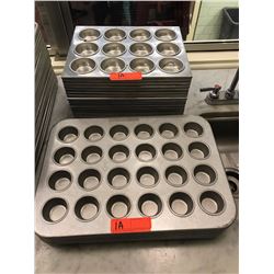 Approx. qty 21 Cupcake Muffin Baking Pans - 18"X13" and 14"X10.5" - JUST ADDED 2:45pm 12/18/16