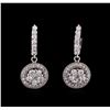Image 1 : 14KT White Gold 3.26 ctw Diamond Earrings