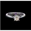 Image 2 : 14KT White Gold 0.80 ctw Oval Cut Diamond Solitaire Ring