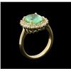 Image 4 : 2.85 ctw Emerald and Diamond Ring - 14KT Yellow Gold