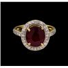 Image 2 : 14KT Yellow Gold 4.98 ctw Ruby and Diamond Ring